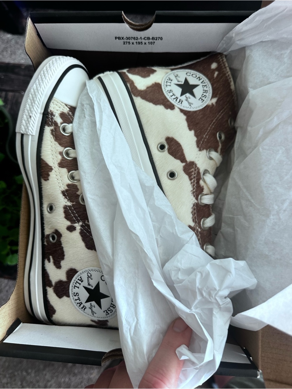 Converse Cow Brown Rubber Sole High topSneaker